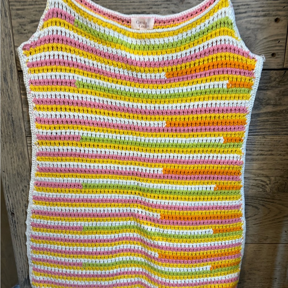 Camila Coelho Multicolor Crochet Top